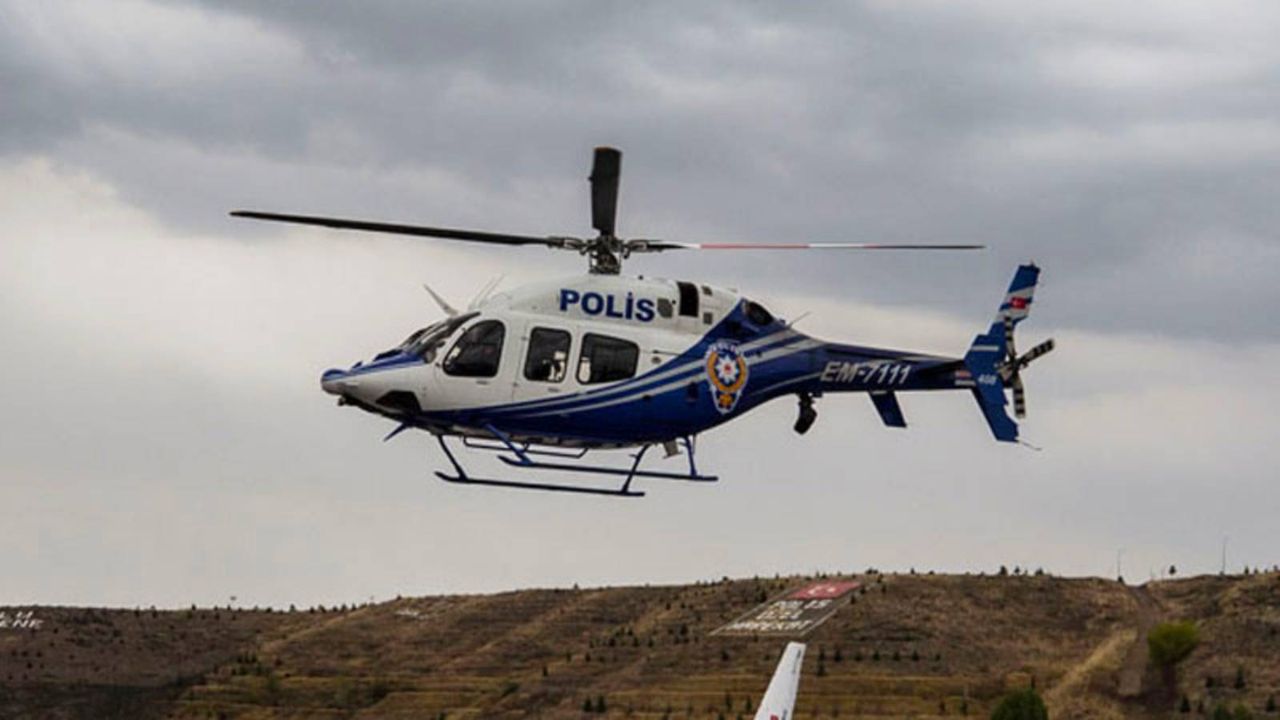 Gaziantep'te Emniyet Genel Müdürlüğü helikopteri düştü