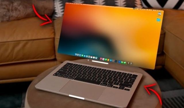 Apple Vision Pro'yu ilginç bir şekilde kullanmak; çerçevesiz MacBook!