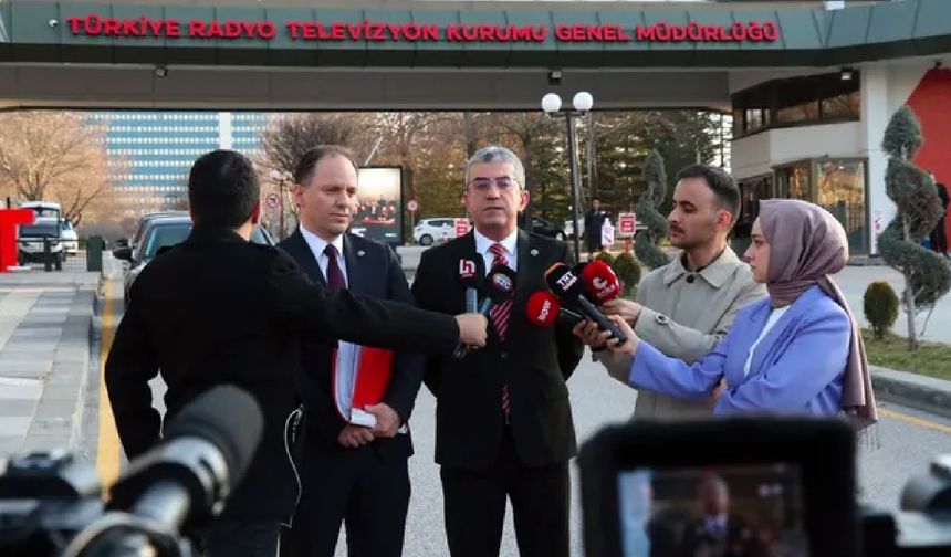 CHP, Özel'in yayınını kesip, kaydı silen TRT'ye gitti: Yanlı yayınlara tahammül etmeyeceğiz
