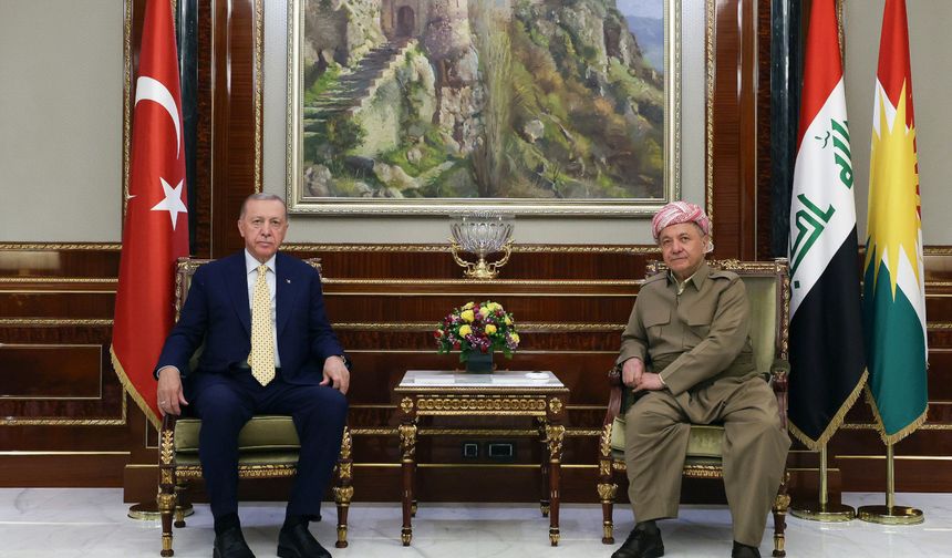Cumhurbaşkanı Erdoğan, Neçirvan Barzani ve Mesud Barzani'yle görüştü
