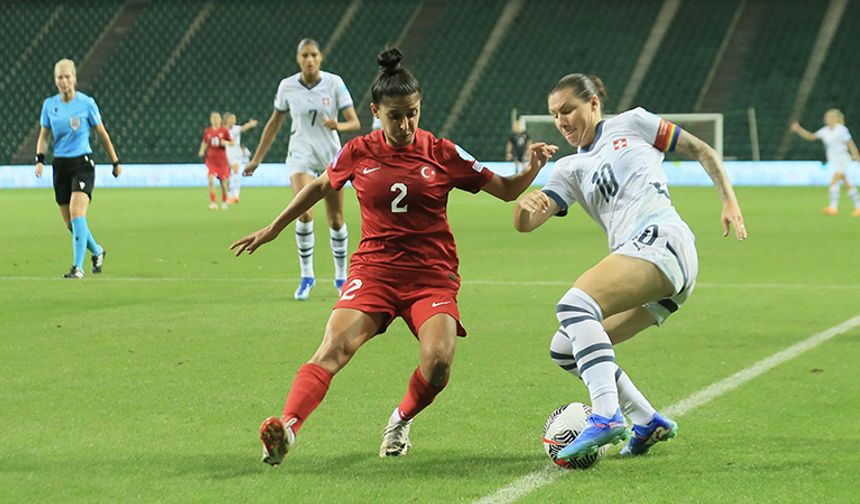 A Milli Kadın Futbol Takımı, İsviçre'ye mağlup oldu
